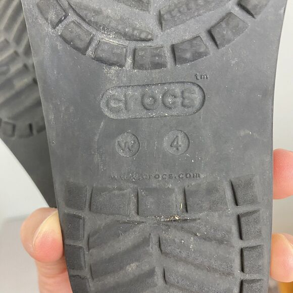 Crocs Comfort Lightweight Sloane Black Slide Slip On Sandals Women's Size 4 - Picture 3 of 6